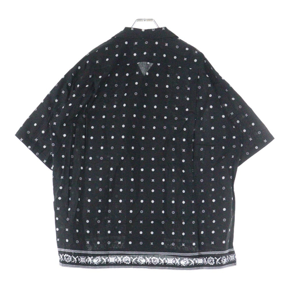 MAGIC STICK(マジックスティック) 24SS RL HOW HIGH CLAYTON SHIRT アールエル ハウ ハイ クレイトン バンダナオープンカラーシャツ ブラック