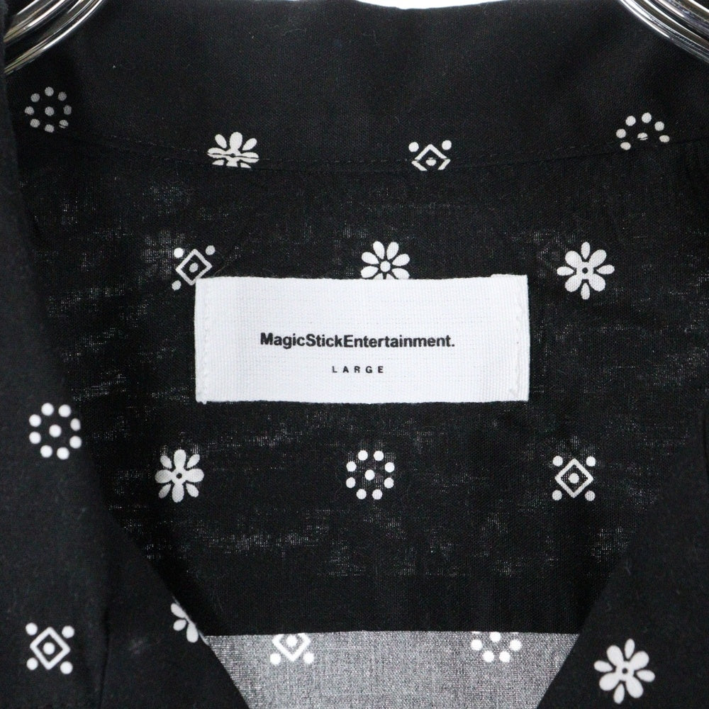 MAGIC STICK(マジックスティック) 24SS RL HOW HIGH CLAYTON SHIRT アールエル ハウ ハイ クレイトン バンダナオープンカラーシャツ ブラック