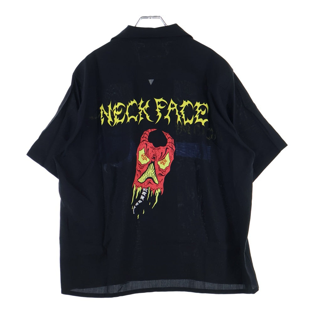 WACKO MARIA(ワコマリア) 25SS ×NECK FACE HAWAIIAN SHIRT ネック フェイス ハワイアン オープンカラーシャツ ブラック NECKFACE-WM-HI20
