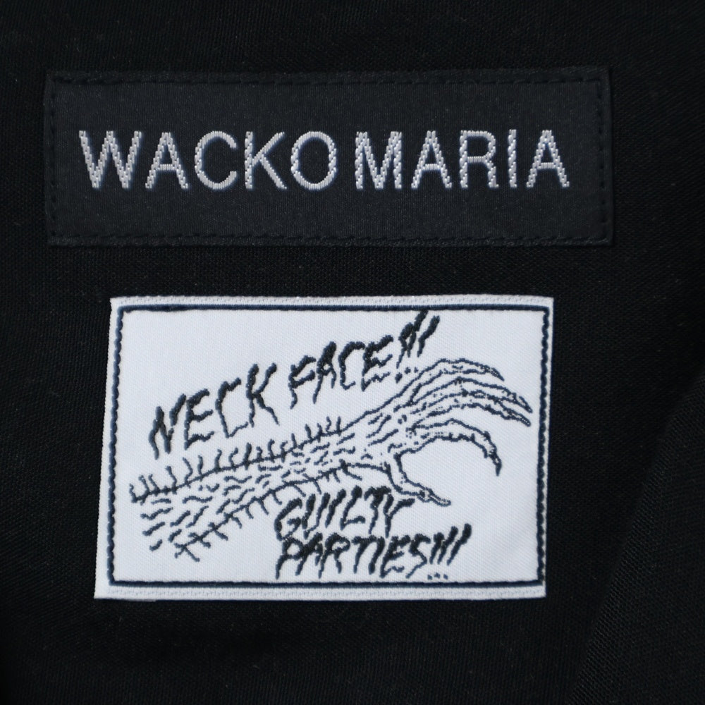 WACKO MARIA(ワコマリア) 25SS ×NECK FACE HAWAIIAN SHIRT ネック フェイス ハワイアン オープンカラーシャツ ブラック NECKFACE-WM-HI20
