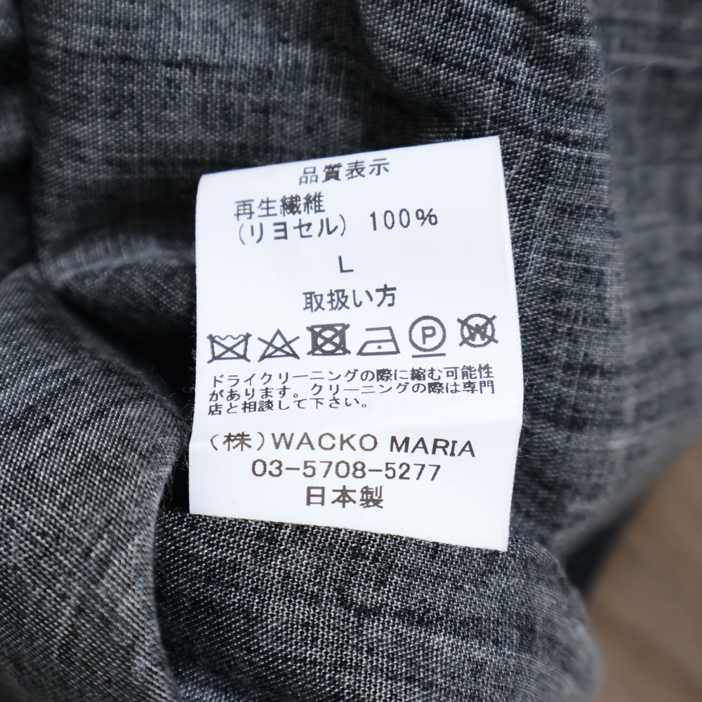 WACKO MARIA(ワコマリア) 25SS ×NECK FACE HAWAIIAN SHIRT ネック フェイス ハワイアン オープンカラーシャツ ブラック NECKFACE-WM-HI20