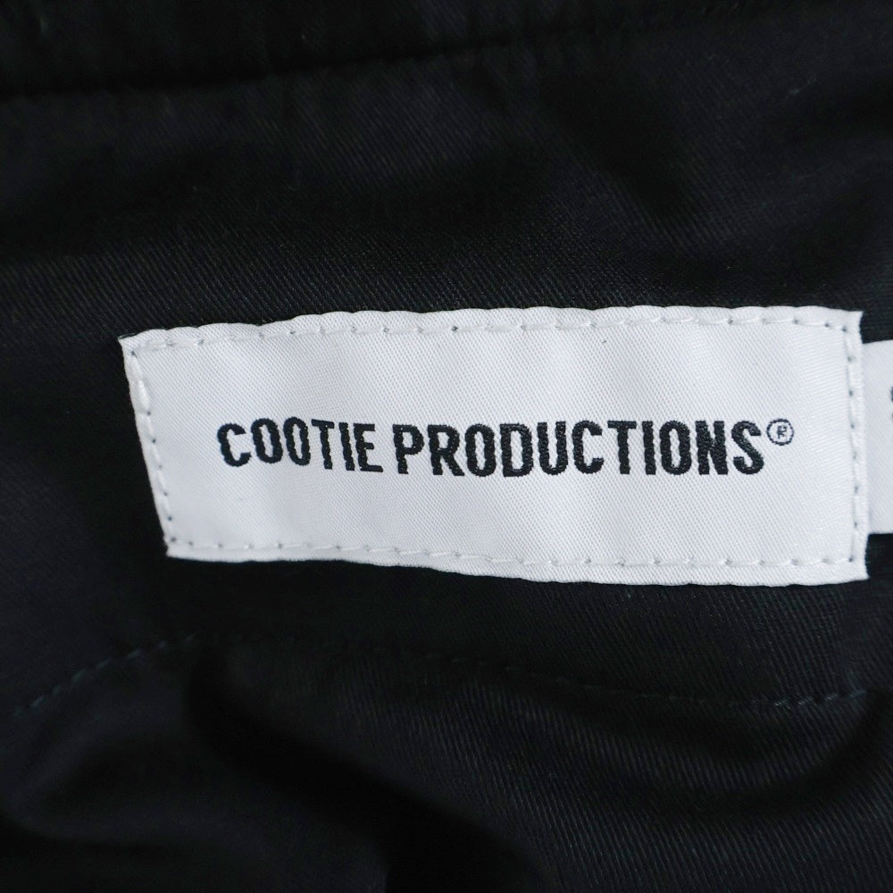 COOTIE PRODUCTIONS(クーティー プロダクションズ) ロゴパッチ ポリコットン イージーワイドパンツ ブラック