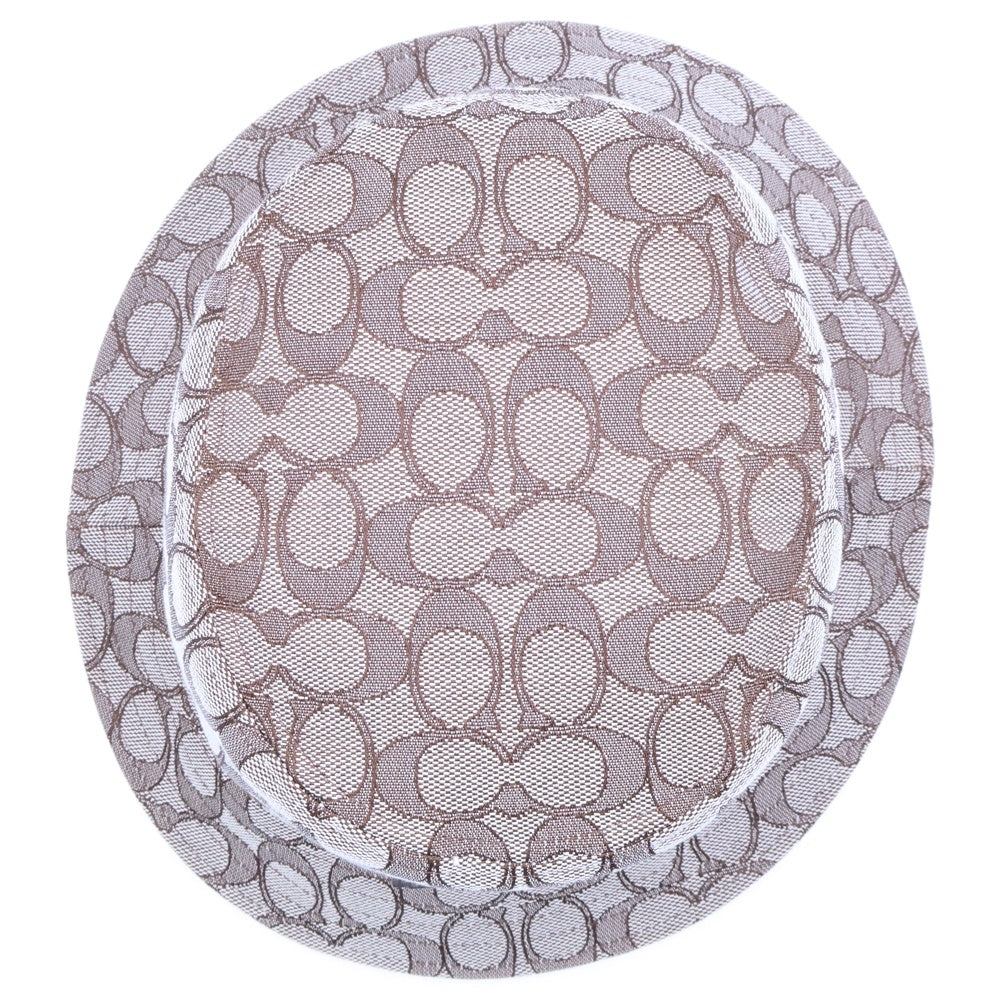 COACH(コーチ) シグネチャーロゴ レザーパッチ バケットハット 帽子 ベージュ C3607