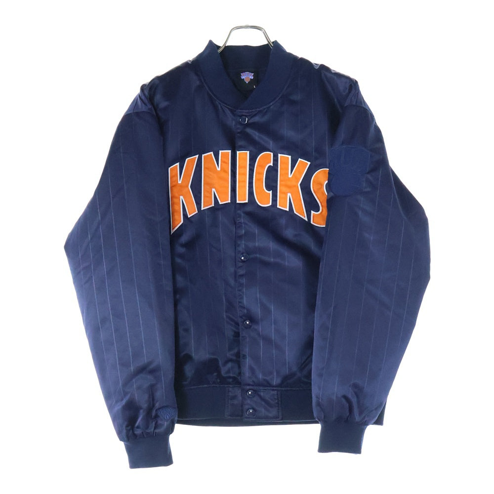 KITH(キス) New York Knicks Pinstripe Satin Bomber Jacket ニューヨークニックス ピンストライプ サテン ボンバージャケット ブルー KHM010422
