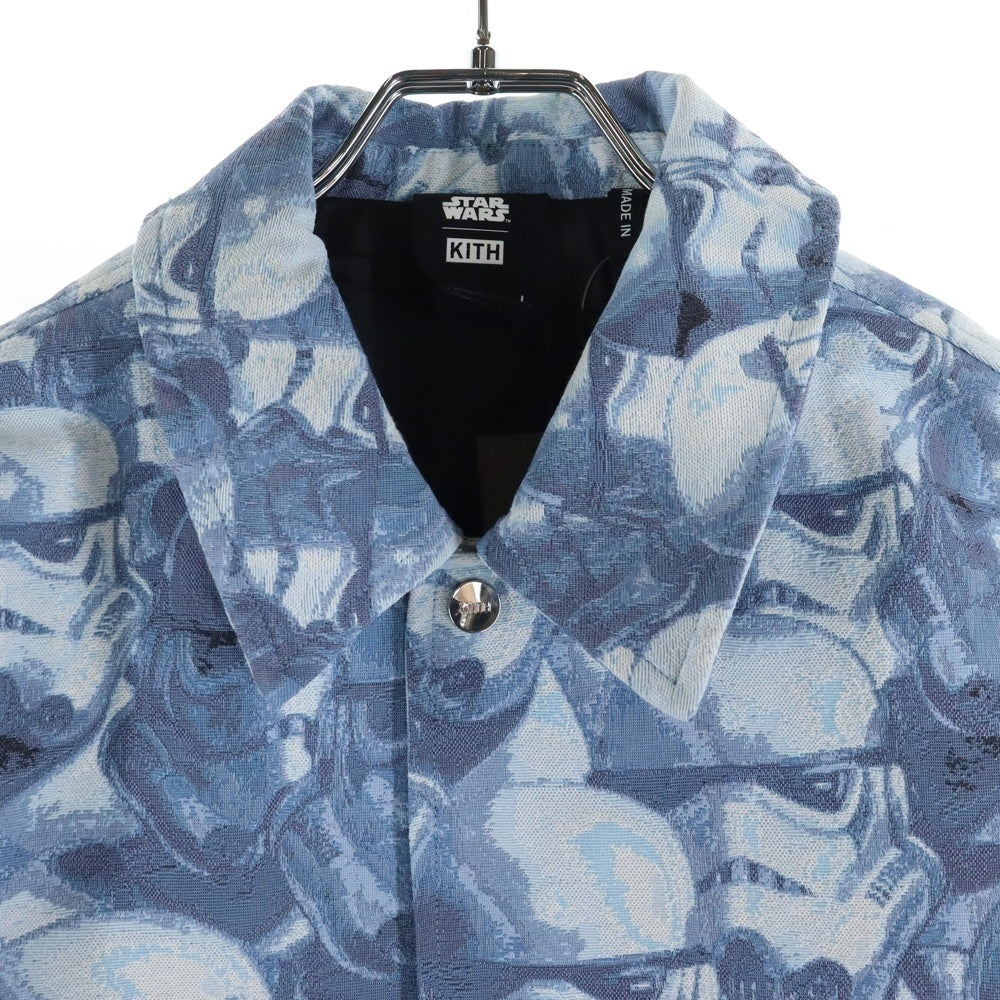 KITH(キス) ×STAR WARS Stormtrooper Coaches Jacket スターウォーズ ストームルーパー コーチズ ジャケット ホワイト/ブルー KHM010298