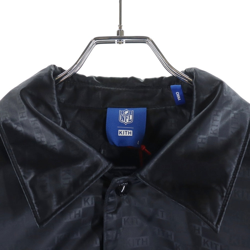 KITH(キス) Raiders Satin Bomber Jacket NFL レイダース サテン ボンバージャケット ブラック KHM010439