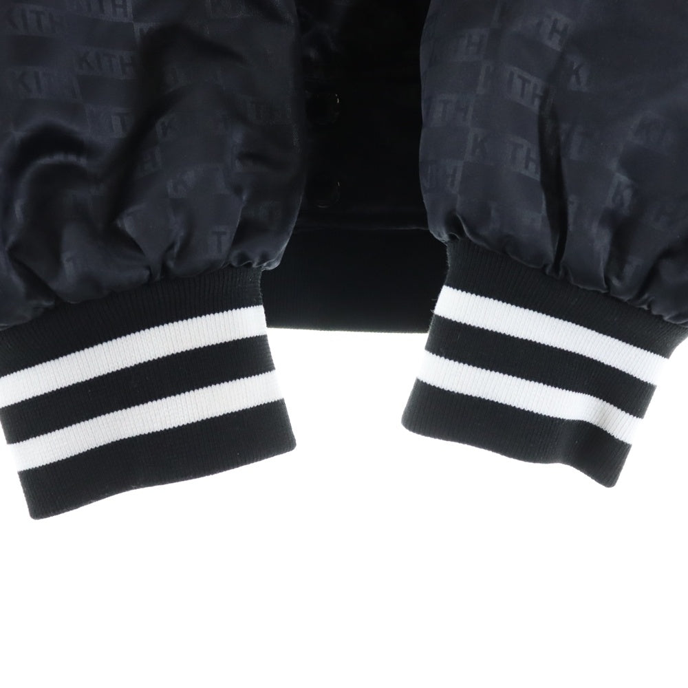 KITH(キス) Raiders Satin Bomber Jacket NFL レイダース サテン ボンバージャケット ブラック KHM010439