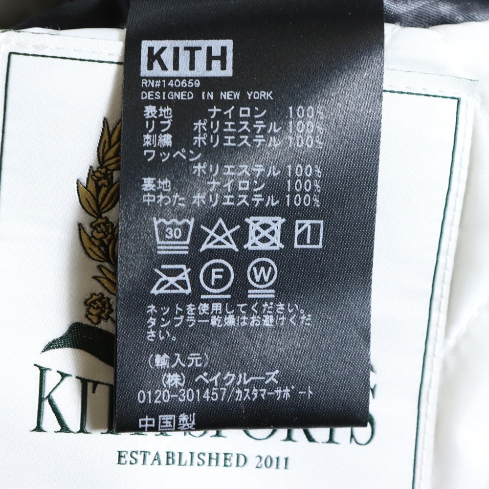 KITH(キス) Raiders Satin Bomber Jacket NFL レイダース サテン ボンバージャケット ブラック KHM010439
