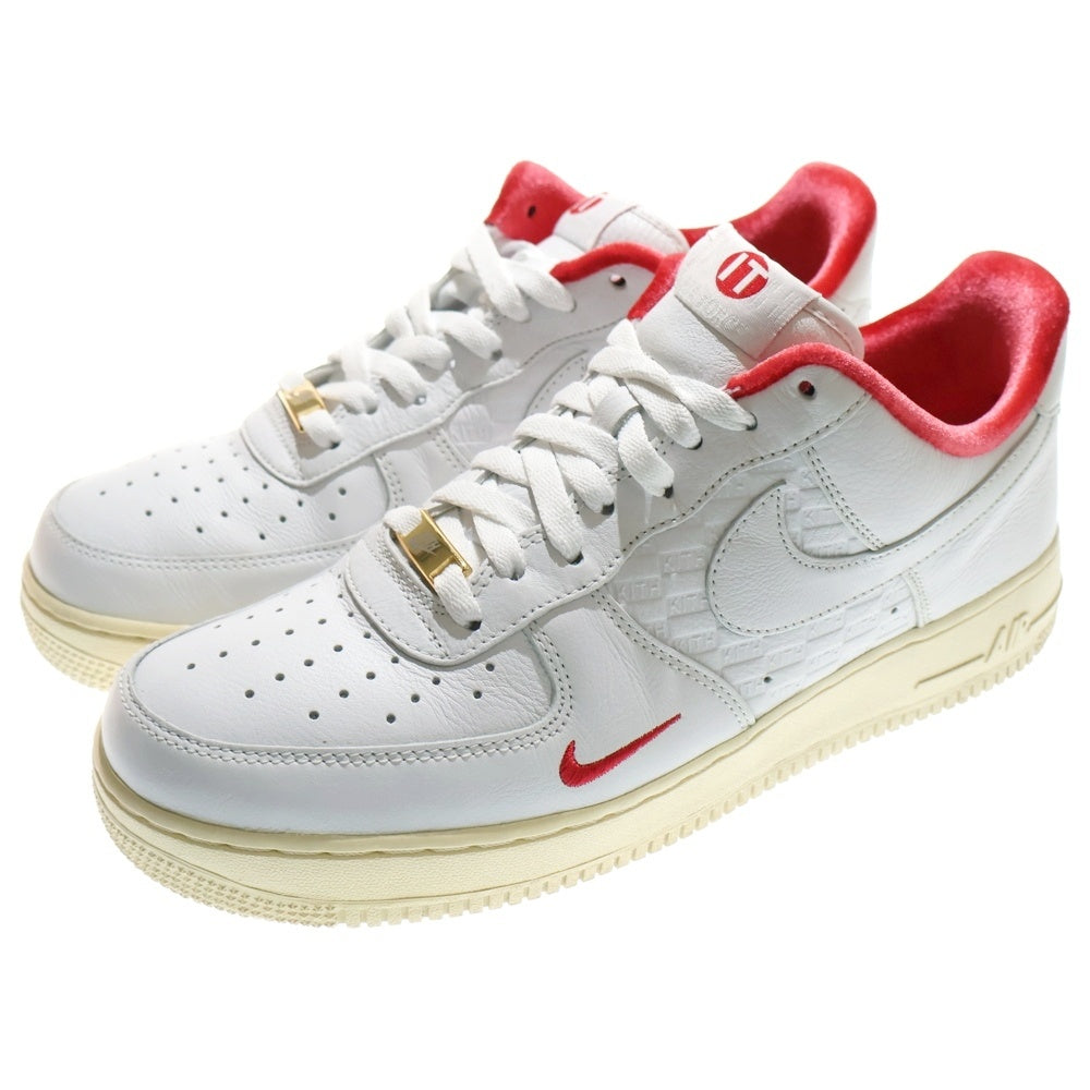 NIKE(ナイキ) ×KITH AIR FORCE 1 LOW キス エアフォース 1 ローカットスニーカー ホワイト/レッド US11/29cm CZ7926-100