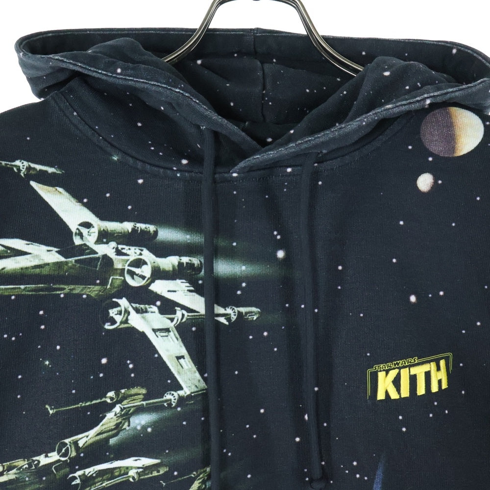 KITH(キス) ×STAR WARS War hoodie スターウォーズ ウォー フーディ プルオーバースウェットパーカー ブラック KHM031298