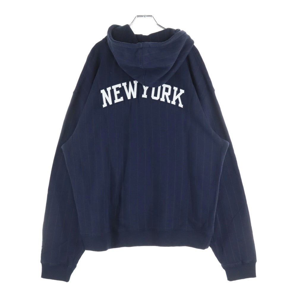 KITH(キス) New York Knicks Pinstripe Hoodie ニューヨークニックス ピンストライプ フーディ プルオーバースウェットパーカー ネイビー KHM031649
