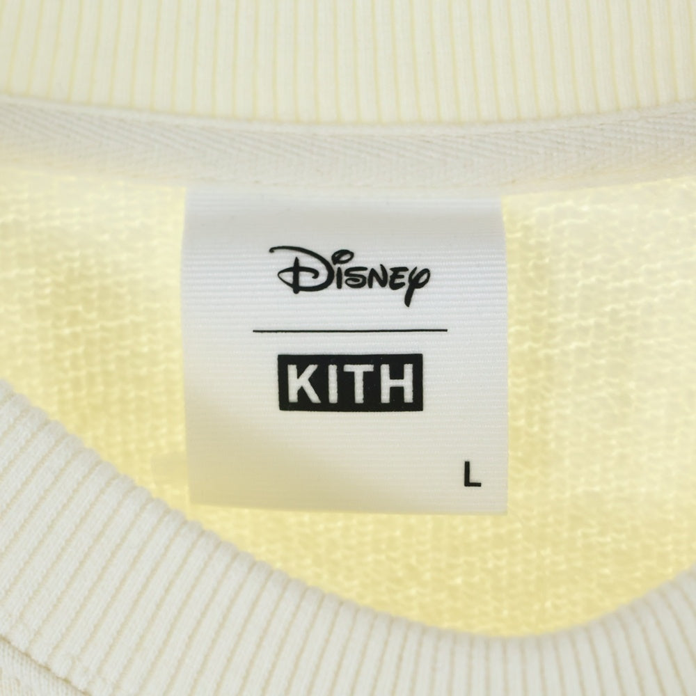 KITH(キス) ×Disney Mickey & Friends Family ディズニー ミッキー フレンズ&ファミリー クルーネック スウェットトレーナー アイボリー KHM031744