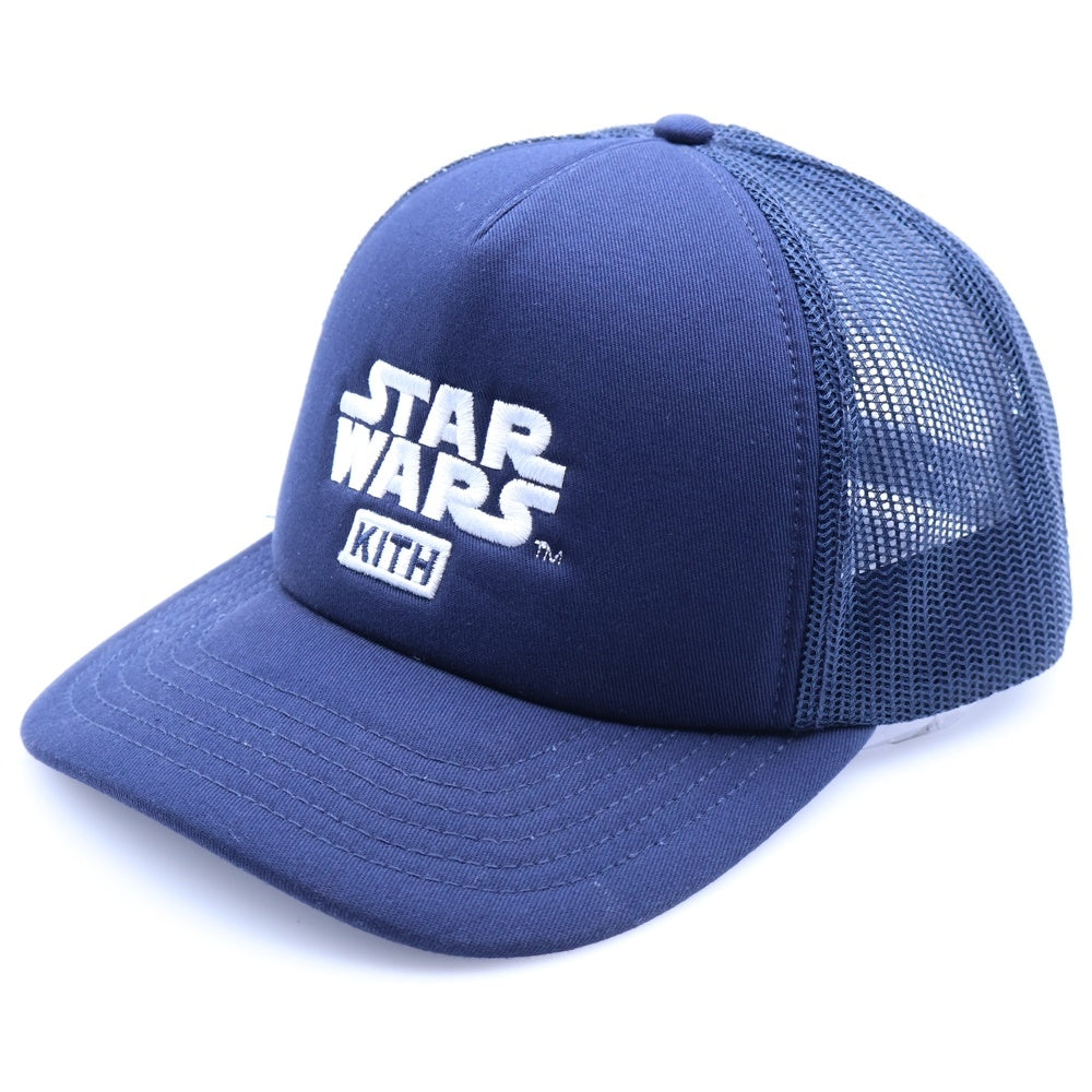 KITH(キス) ×STAR WARS Cotton Twill Foam Trucker スターウォーズ コットン トリル フォーム トラッカーキャップ 帽子 ネイビー KHM050343