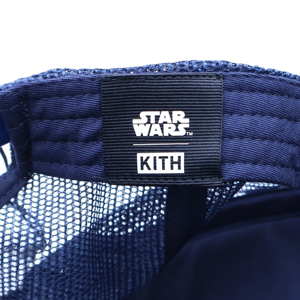 KITH(キス) ×STAR WARS Cotton Twill Foam Trucker スターウォーズ コットン トリル フォーム トラッカーキャップ 帽子 ネイビー KHM050343