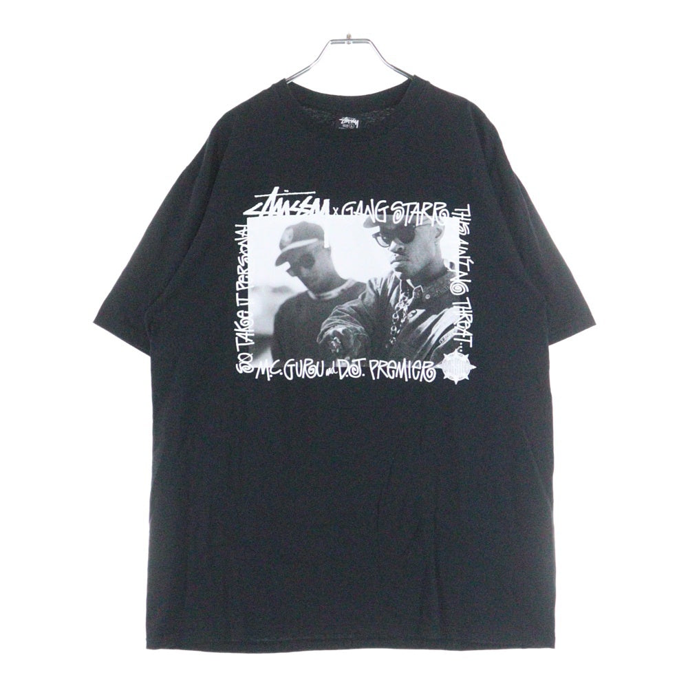 STUSSY(ステューシー) GANG STARR TAKE IT PERSONAL TEE ギャングスター テイクイット パーソナル プリントTシャツ 半袖カットソー ブラック