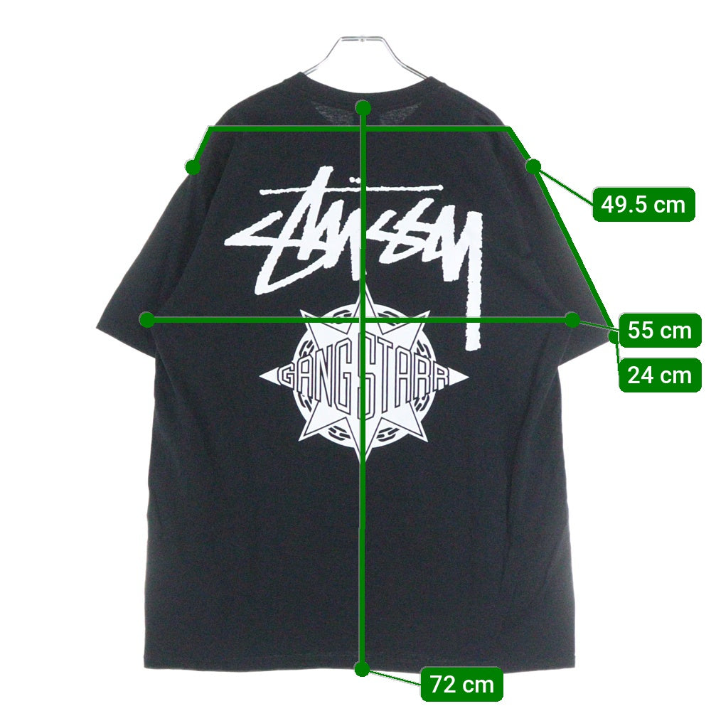 STUSSY(ステューシー) GANG STARR TAKE IT PERSONAL TEE ギャングスター テイクイット パーソナル プリントTシャツ 半袖カットソー ブラック