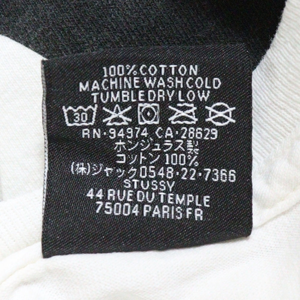 STUSSY(ステューシー) Skull Bones Tee Pigment Dyed スカルボーン プリントTシャツ 半袖カットソー ホワイト