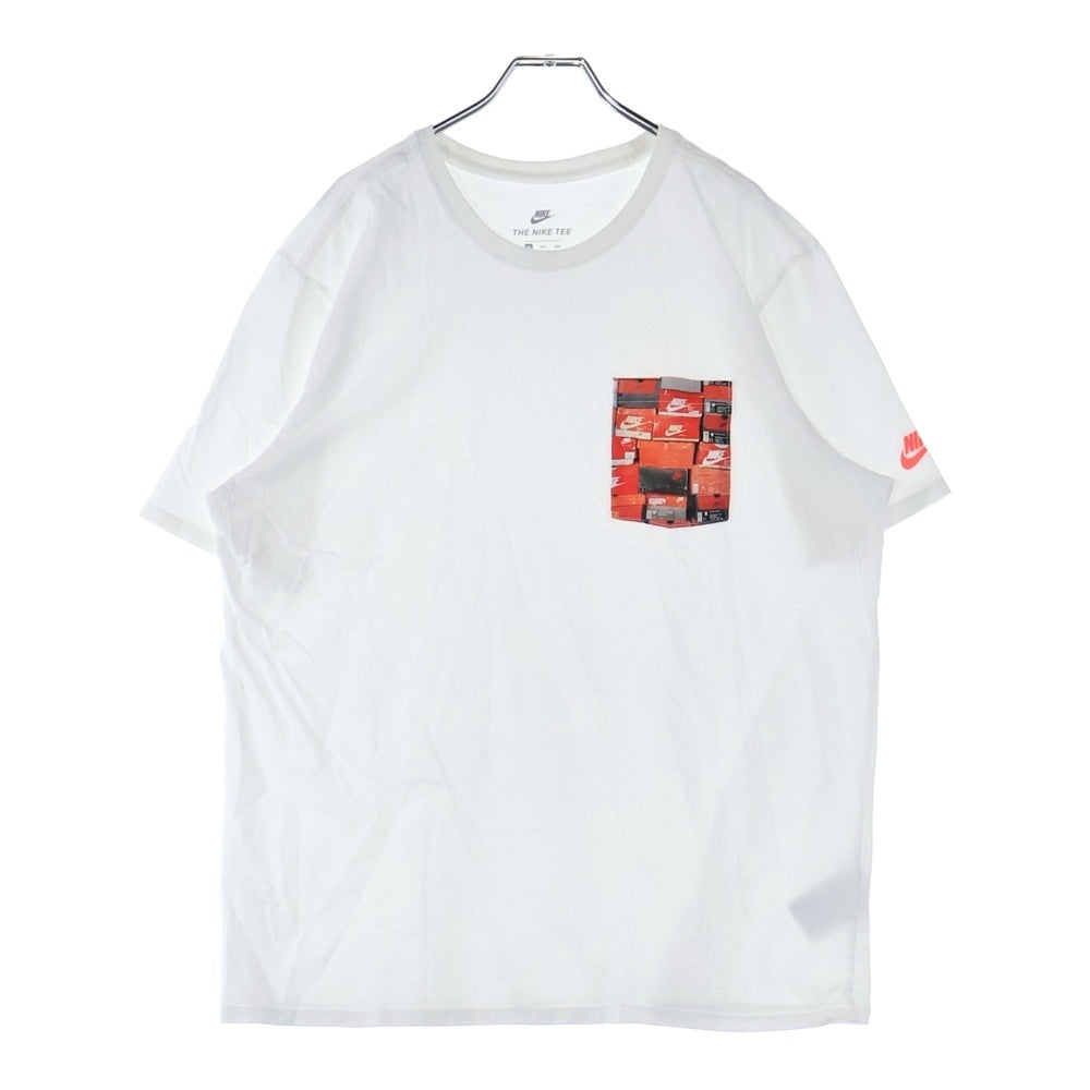 NIKE(ナイキ) Shoe Box シューボックス プリント ポケットTシャツ 半袖カットソー ホワイト AT6830-100
