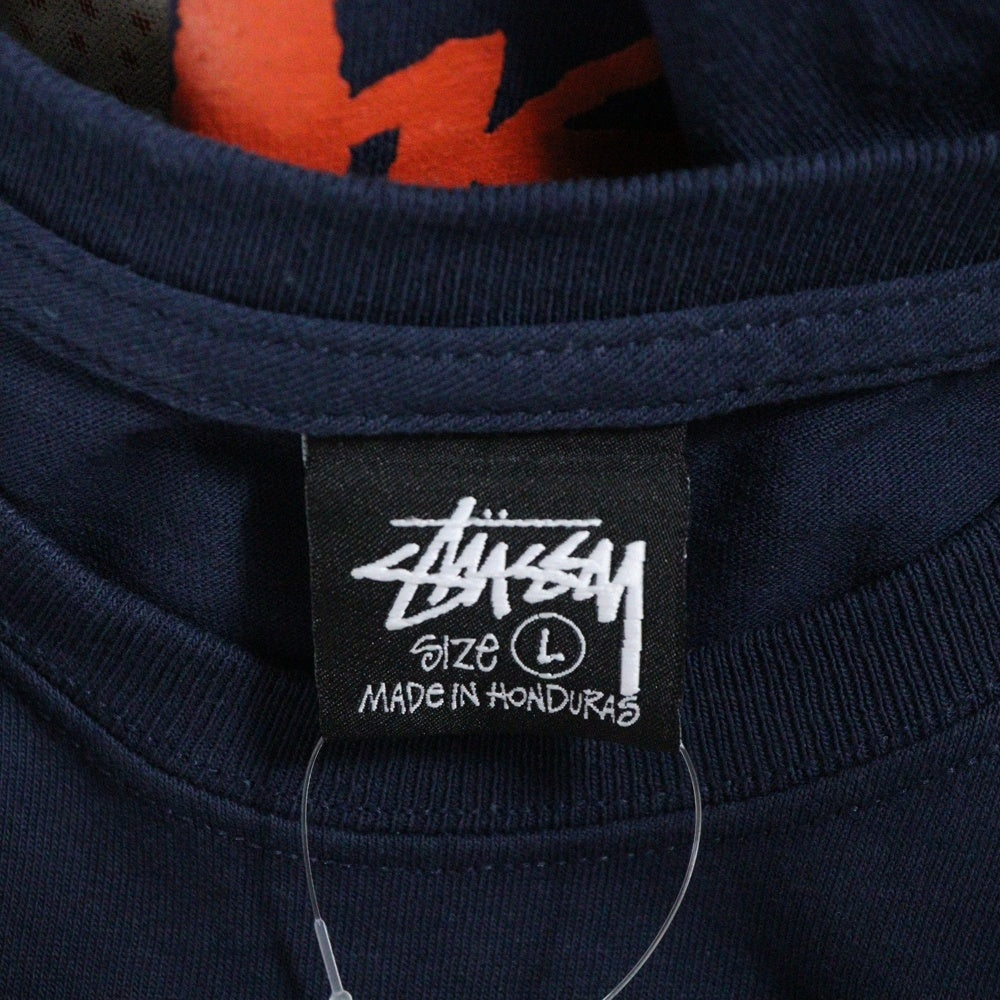 STUSSY(ステューシー) SKATE TOUGE TEE スケートタフ プリントTシャツ 半袖カットソー ネイビー