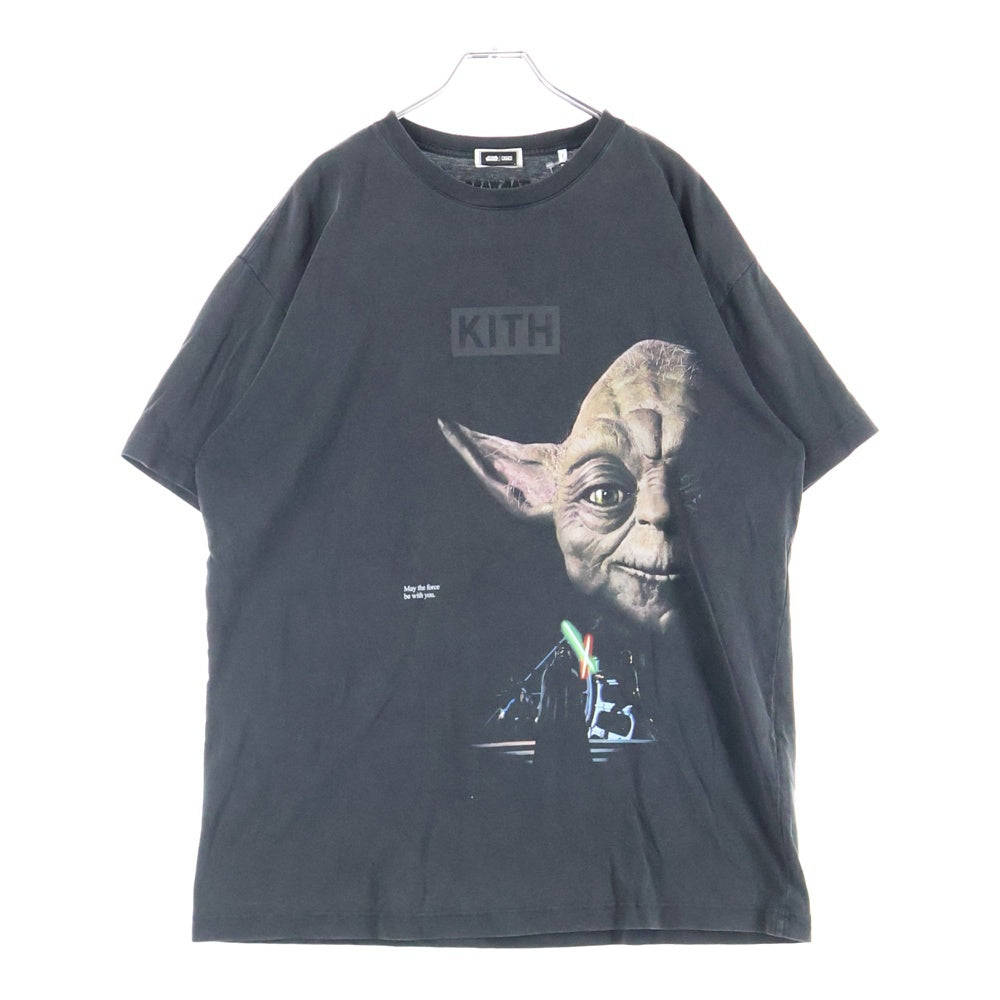 KITH(キス) ×STAR WARS Yoda Vintage Tee スターウォーズ ヨーダ ビンテージ Tシャツ 半袖カットソー ブラック KHM031023
