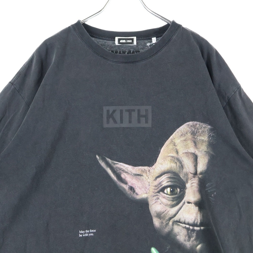 KITH(キス) ×STAR WARS Yoda Vintage Tee スターウォーズ ヨーダ ビンテージ Tシャツ 半袖カットソー ブラック KHM031023