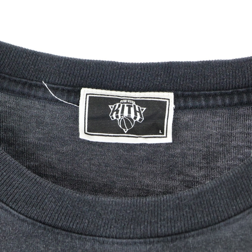 KITH(キス) New York Knicks City Vintage Tee ニューヨークニックス シティ ヴィンテージ プリントTシャツ 半袖カットソー ブラック KHM030862