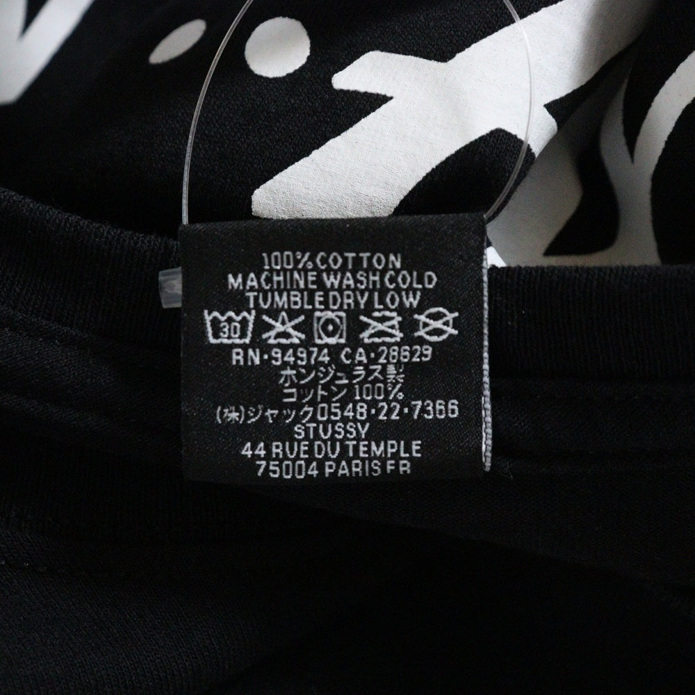 STUSSY(ステューシー) WORLD TOUR ワールドツアー プリントTシャツ 半袖カットソー ブラック