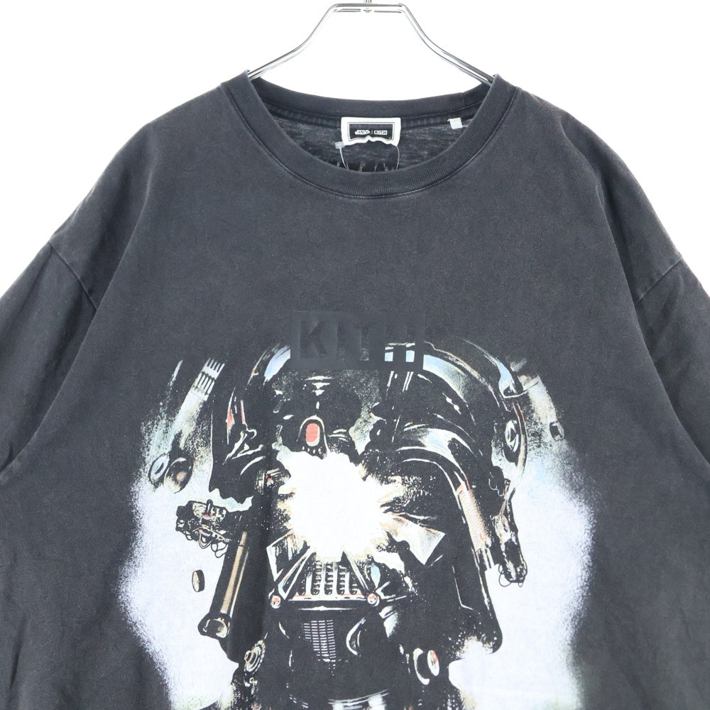 KITH(キス) ×STAR WARS Exploding Darth Vader Vintage Tee スターウォーズ エクスプローディング ダースベーダー プリントTシャツ 半袖カットソー ブラック KHM031025
