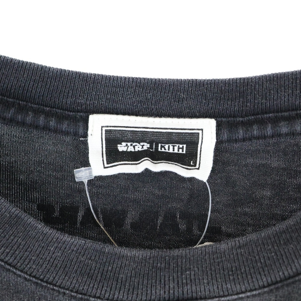 KITH(キス) ×STAR WARS Exploding Darth Vader Vintage Tee スターウォーズ エクスプローディング ダースベーダー プリントTシャツ 半袖カットソー ブラック KHM031025