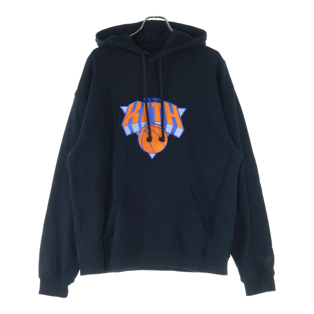 KITH(キス) New York Knicks Hoodie ニューヨークニックス フーディ プルオーバースウェットパーカー ブラック KHM030860