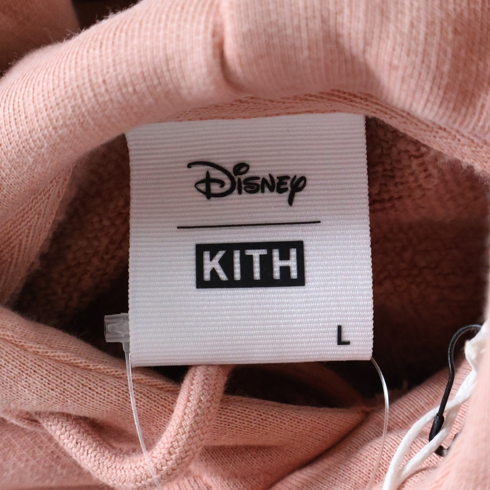 KITH(キス) ×Disney Minnie Classic Logo Hoodie ディズニー ミニー クラシックロゴフーディ プルオーバースウェットパーカー ピンク KHM031776