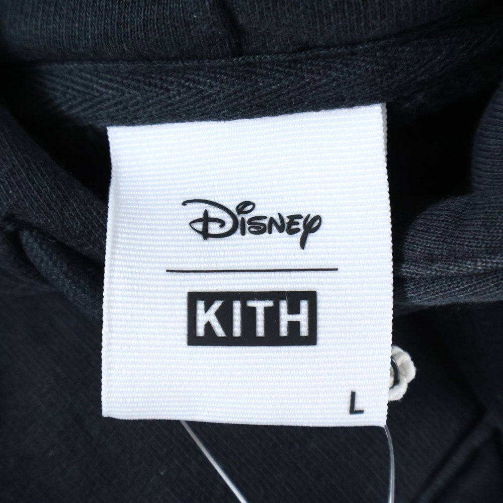 KITH(キス) ×Disney Mickey Classic Logo Hoodie ディズニー ミッキー クラシックロゴ フーディ プルオーバースウェットパーカー ブラック KHM031774