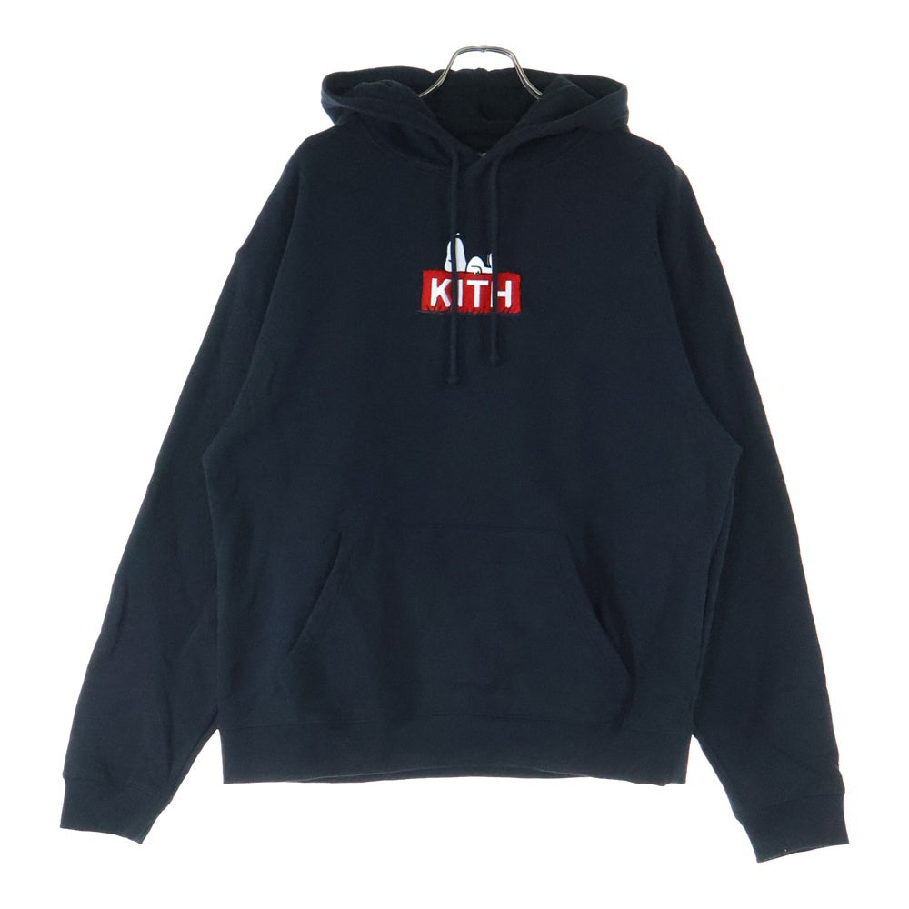 KITH(キス) ×Peanuts Doghouse Hoodie ピーナッツ ドッグハウス フーディ プルオーバースウェットパーカー ブラック KHM031149
