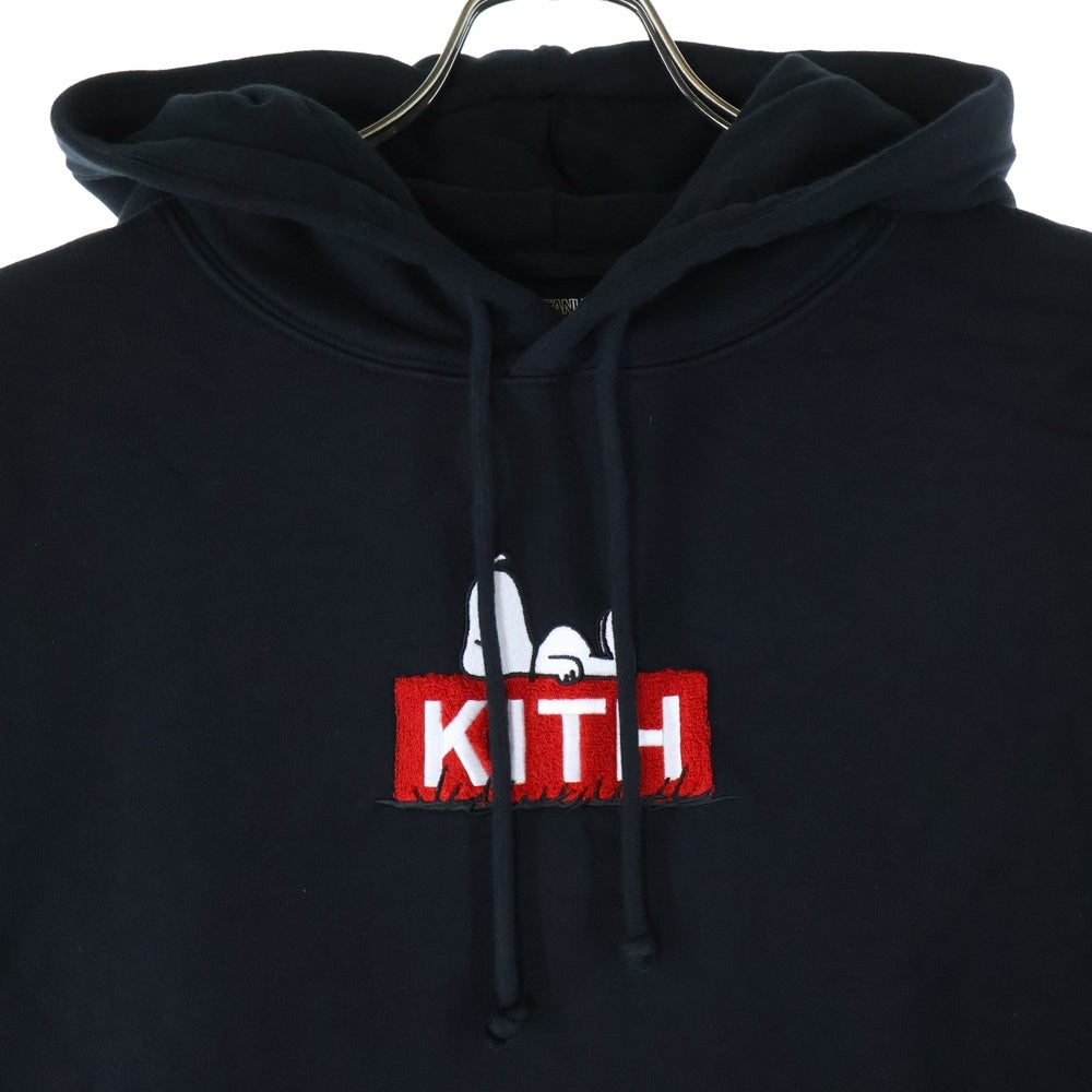 KITH(キス) ×Peanuts Doghouse Hoodie ピーナッツ ドッグハウス フーディ プルオーバースウェットパーカー ブラック KHM031149