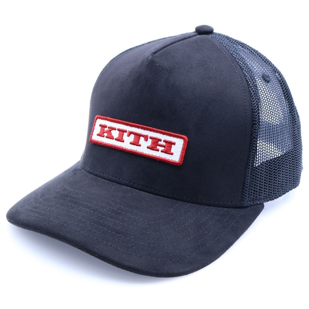 KITH(キス) Microsuede Nolan Trucker Cap マイクロスエード ノーラントラッカーキャップ 帽子 ブラック KHM050617