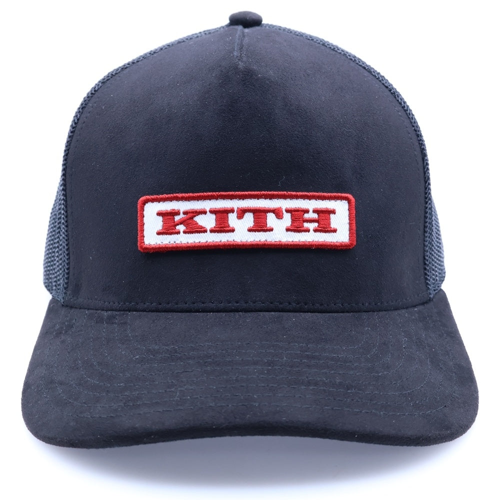 KITH(キス) Microsuede Nolan Trucker Cap マイクロスエード ノーラントラッカーキャップ 帽子 ブラック KHM050617