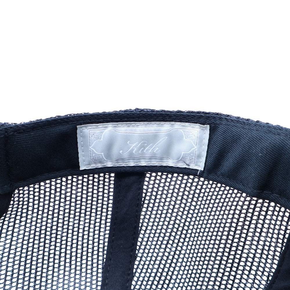 KITH(キス) Microsuede Nolan Trucker Cap マイクロスエード ノーラントラッカーキャップ 帽子 ブラック KHM050617