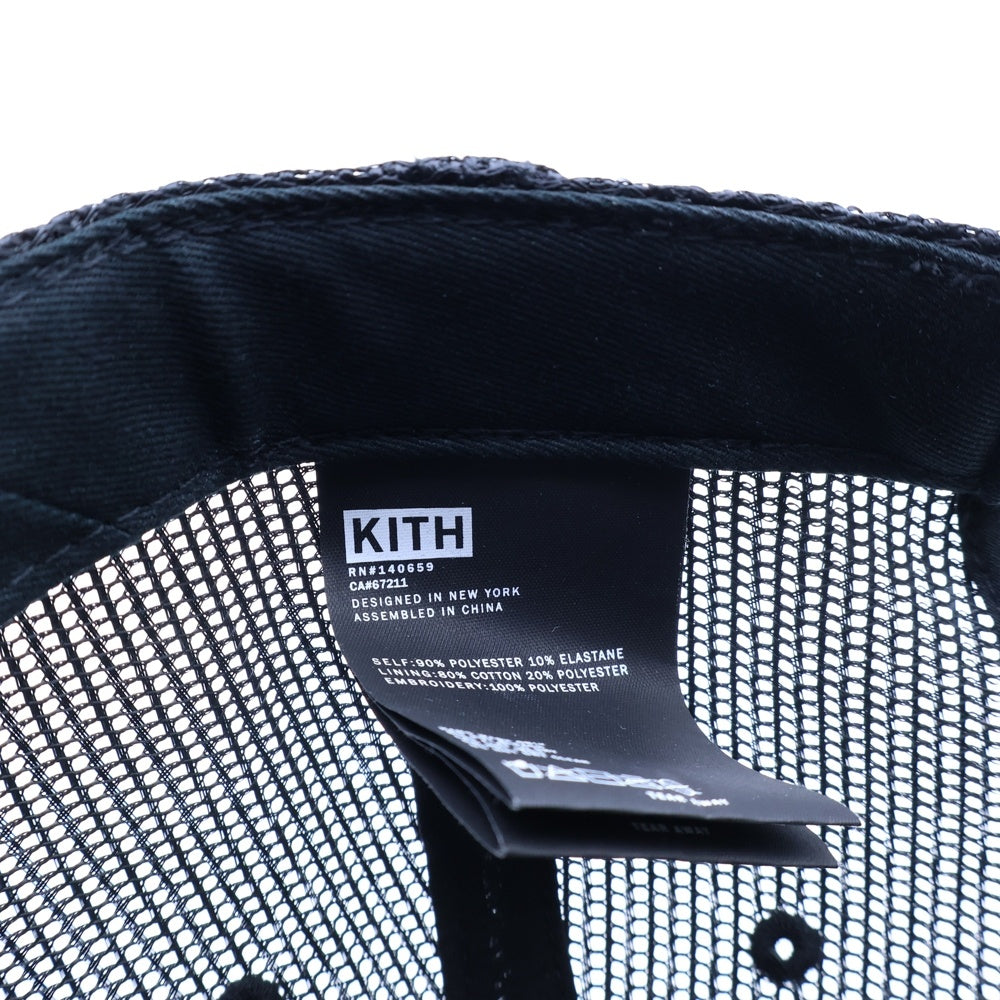 KITH(キス) Microsuede Nolan Trucker Cap マイクロスエード ノーラントラッカーキャップ 帽子 ブラック KHM050617