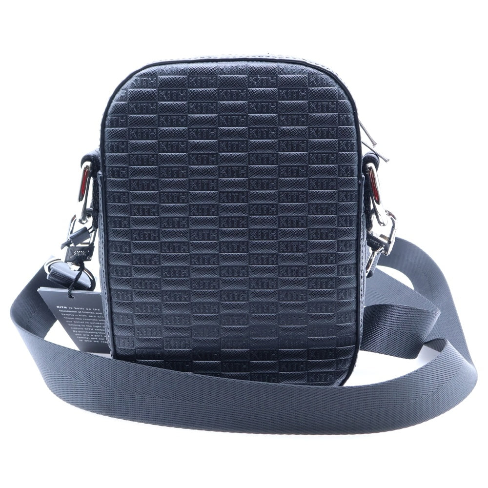 KITH(キス) Utility Crossbody in Saffiano Leather ユーティリティ クロスボディ サフィアーノレザー ショルダーバッグ ブラック