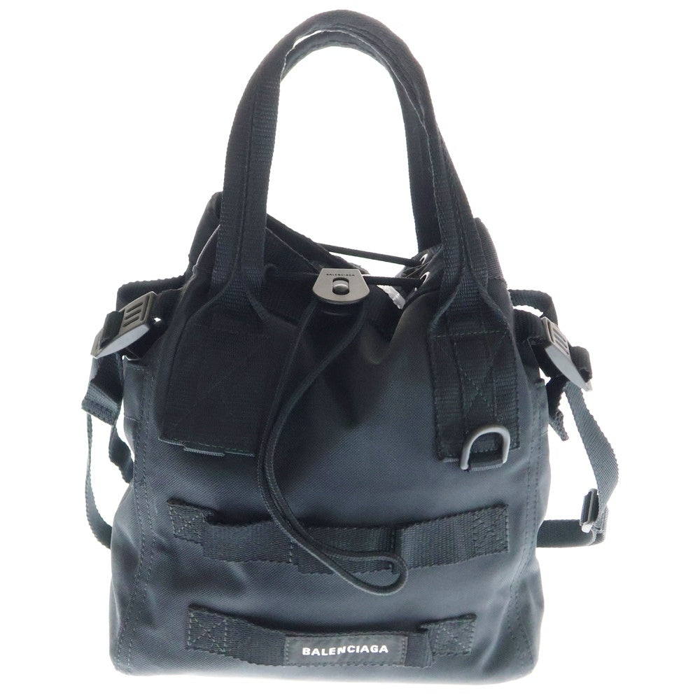 BALENCIAGA(バレンシアガ) ARMY アーミー ロゴ刺繍 2WAY ショルダーバッグ ハンドバッグ ブラック 6440292BKPI1000