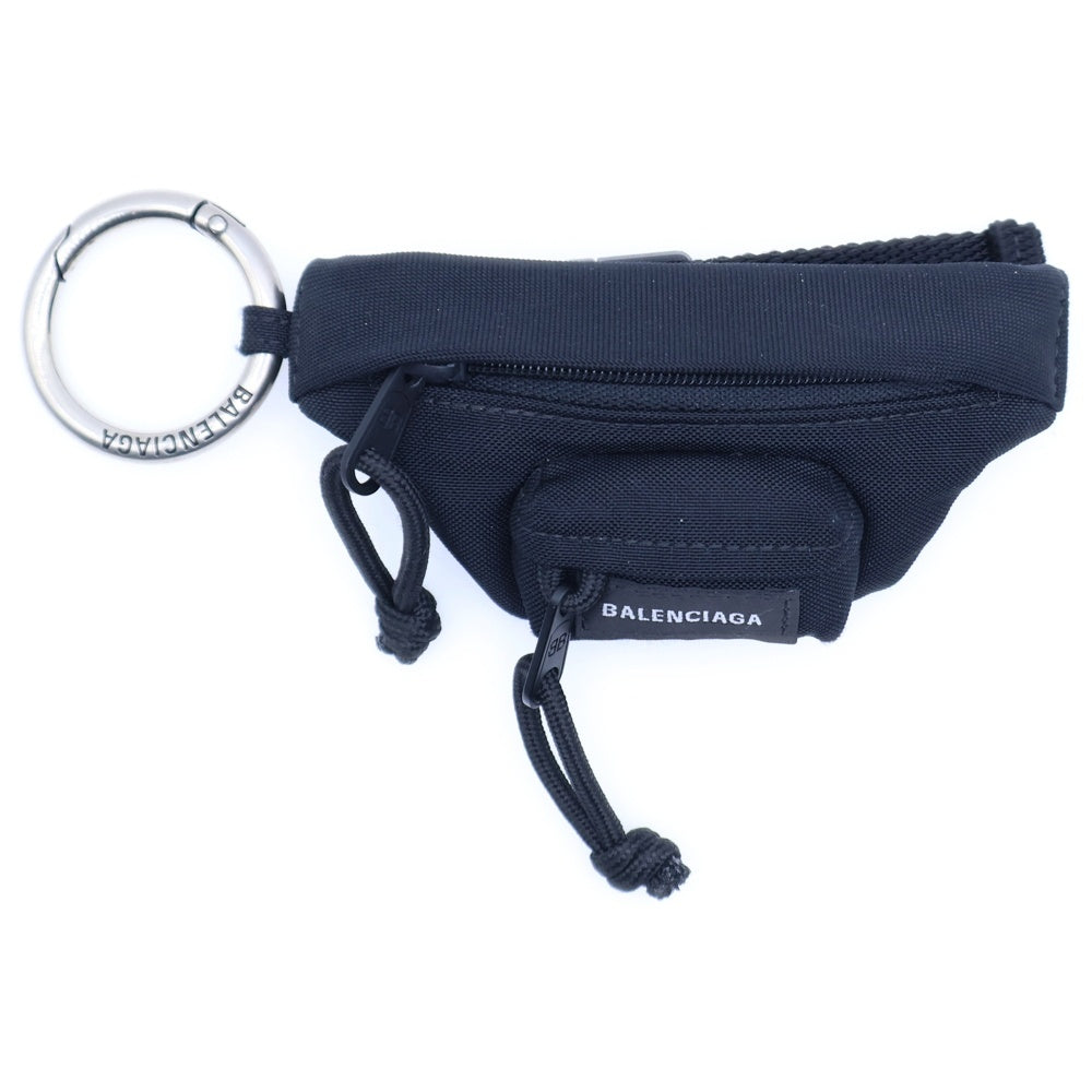 BALENCIAGA(バレンシアガ) MICRO マイクロベルトキーリング キーホルダー ブラック 678883 2103C