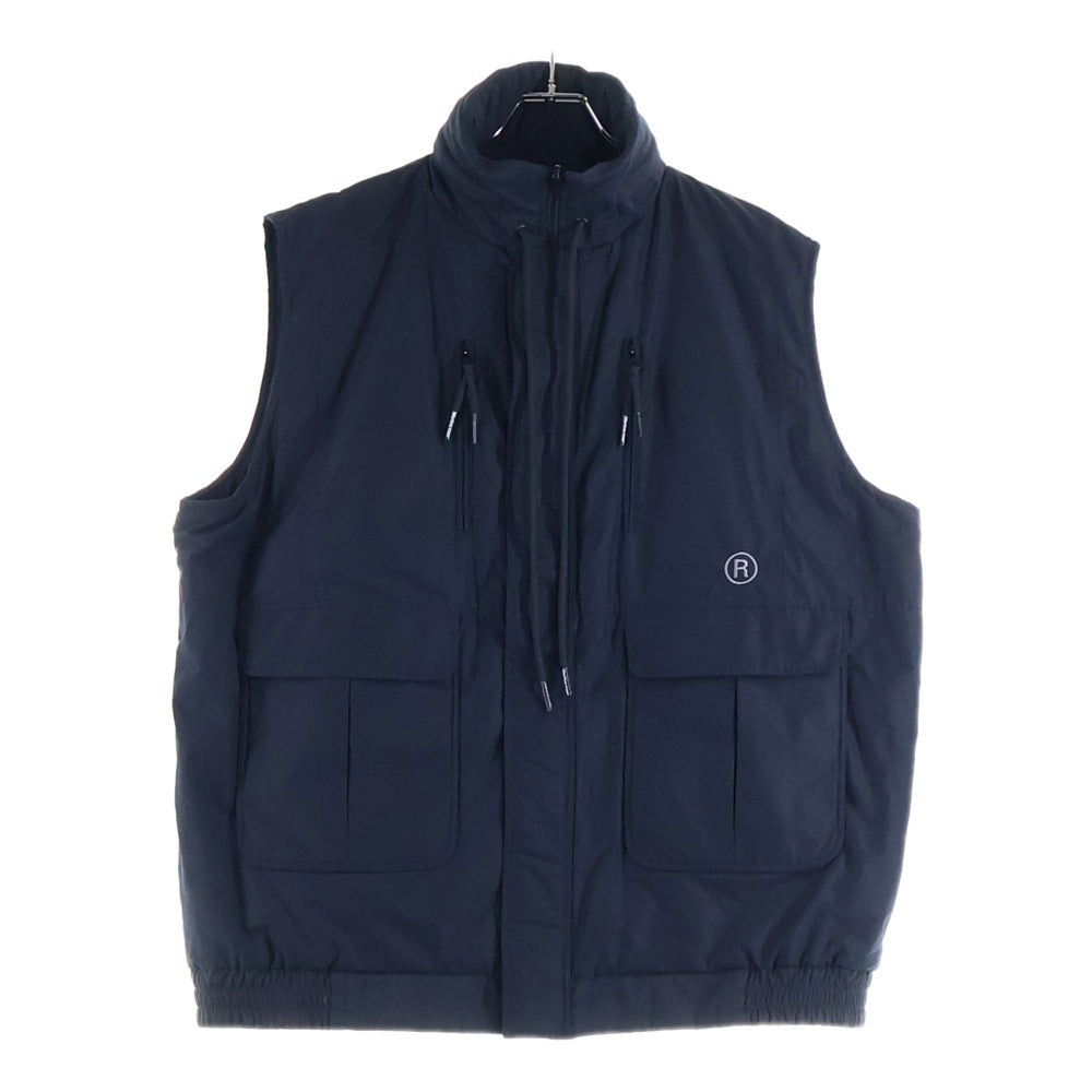 MARTINE ROSE(マーティンローズ) PADDED JILET VEST パデッドジレベスト ジップアップ中綿ベスト ブラック W1OM728OC