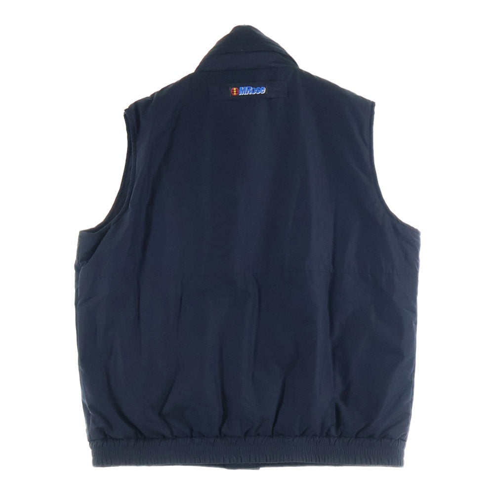 MARTINE ROSE(マーティンローズ) PADDED JILET VEST パデッドジレベスト ジップアップ中綿ベスト ブラック W1OM728OC