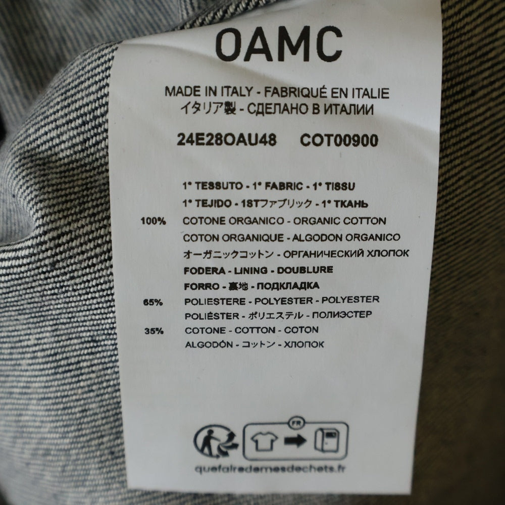 OAMC(オーエーエムシー) 24SS TITAN JACKET ジップアップデニムジャケット インディゴ 24E28OAU48
