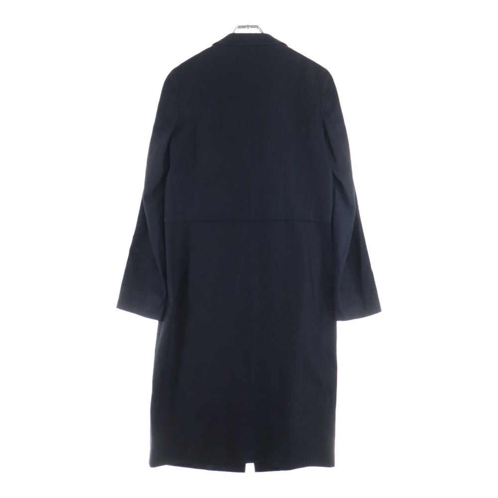 JIL SANDER(ジルサンダー) シルク混 2ポケット ウールチェスターロングコート ブラック 273112 100110 212300
