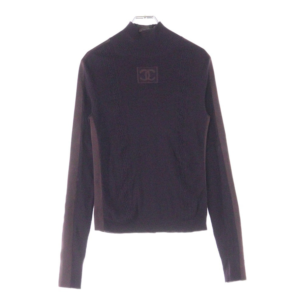 CHANEL(シャネル) ココマーク 切替デザイン タートルネック ウール