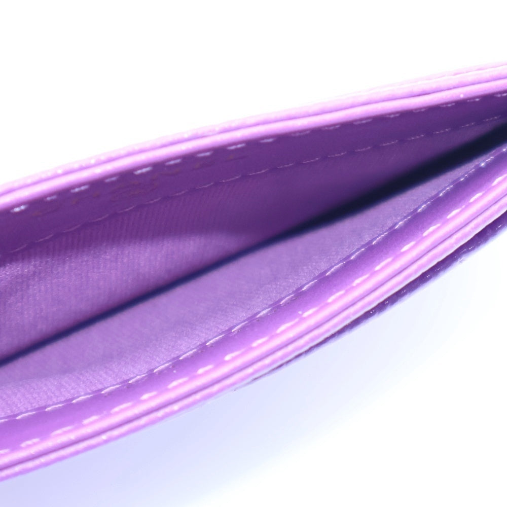 CHANEL(シャネル) マトラッセ クラシック キャビアスキン カードケース パスケース パープル ゴールド金具 ランダムシリアル レディース