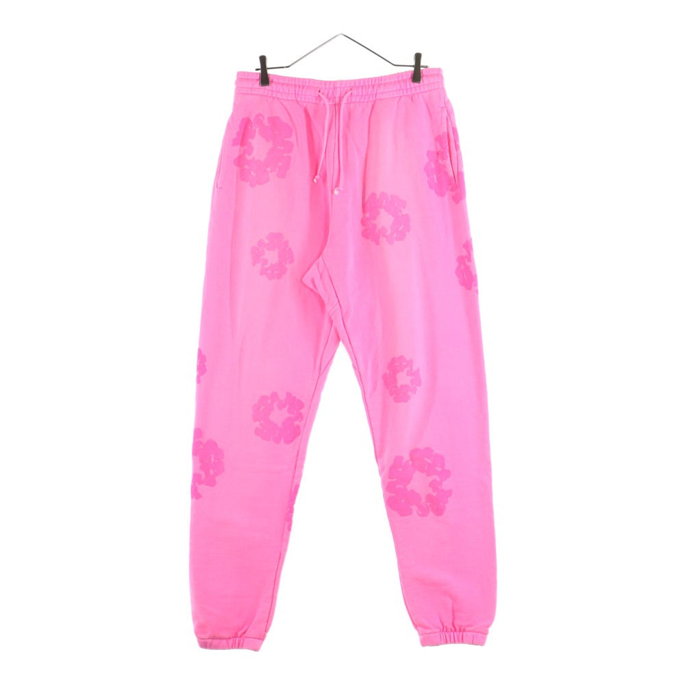 DENIM TEARS(デニムティアーズ) 25SS MONO WREATH SWEATPANTS モノ リース スウェットロングパンツ ピンク SS25BAS062