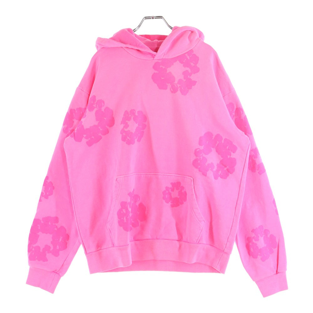 DENIM TEARS(デニムティアーズ) 25SS MONO WREATH HOODIE モノ リース フーデットスウェットパーカー ピンク SS25THD064