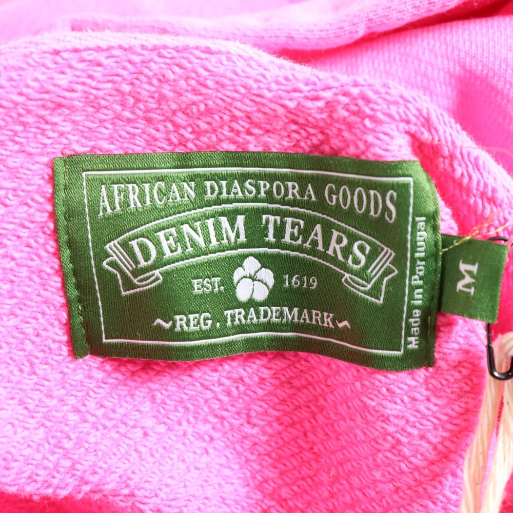 DENIM TEARS(デニムティアーズ) 25SS MONO WREATH HOODIE モノ リース フーデットスウェットパーカー ピンク SS25THD064